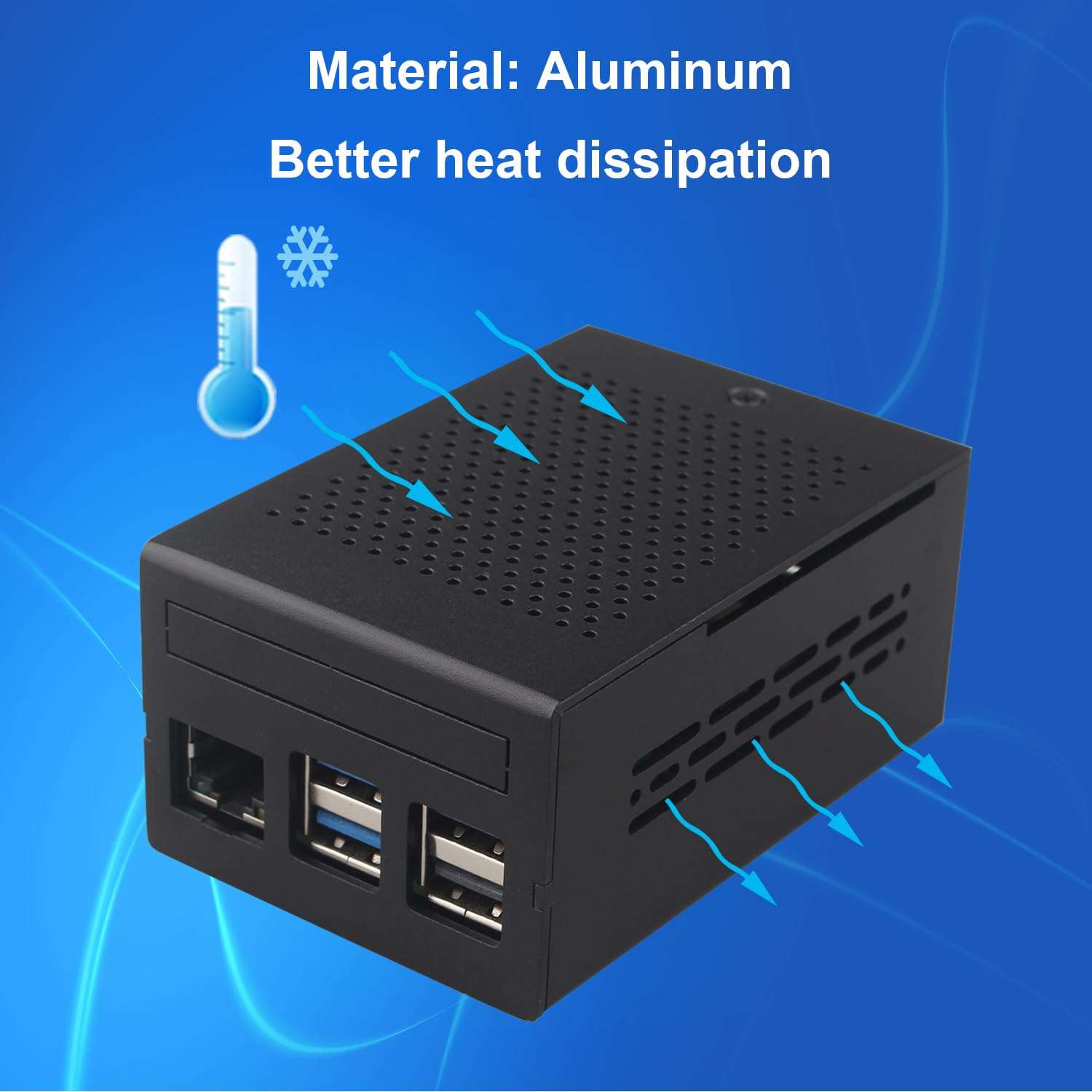 ZDE ZP511 PCIe to M.2 Key M NVMe SSD HAT with Aluminum Case ZC501 and Active Cooler ZP536 for Raspberry Pi 5 Support M.2 NVMe SSDs 2230 2242 2280 5