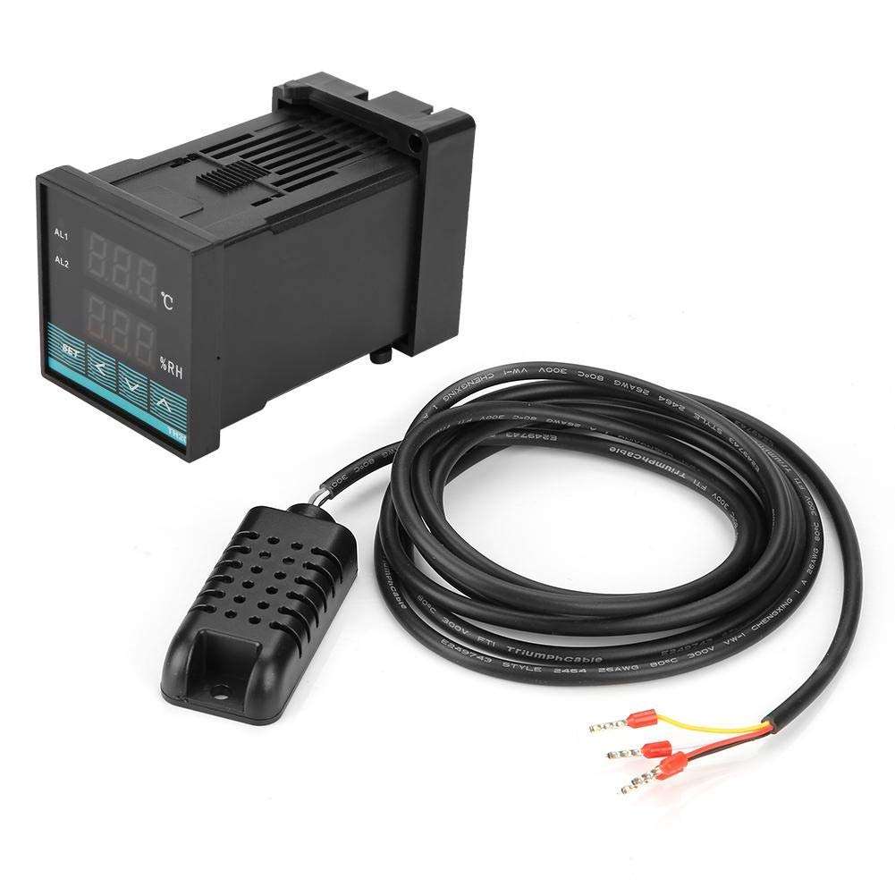 BINGFANG-W Indicators Temperature Controller, Sturdy Durable Digital Temperature & Humidity Controller Thermostat with Relay Output -19.9℃~80.0℃ 0.0~99.9％RH Relays 1