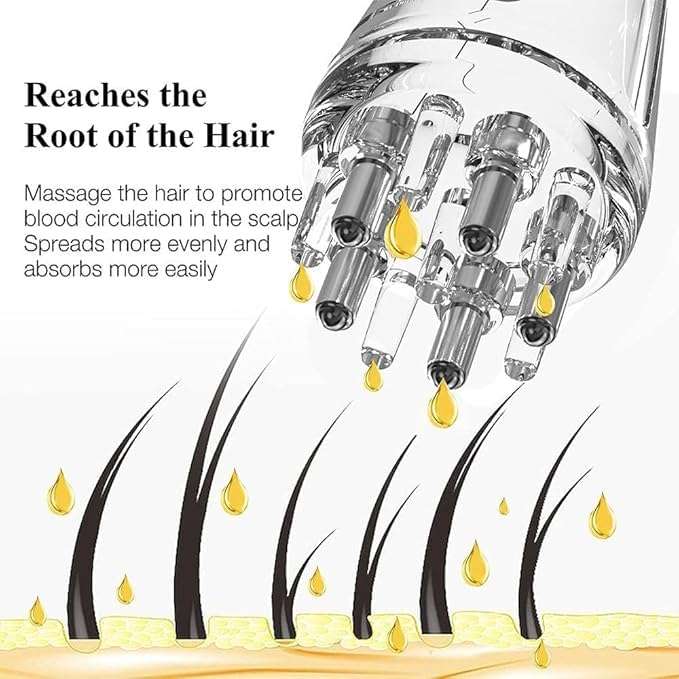 VALKYRIE Hair Oil Applicator, Oil Applicator For Scalp, Adivasi Hair Oil, Scalp Applicator Comb Hair Essential Oil Massage Comb, Hair Oil Applicator Bottle, Hair Oil Dispenser, Hair Massanger[Adivasi] 3