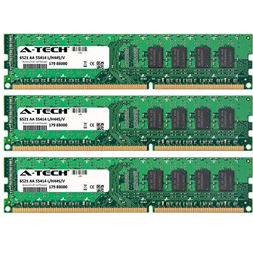 A-Tech 6GB KIT (3 x 2GB) For Gigabyte Gigabyte GA GA-EX58-DS4 (Rev 1.0) GA-EX58-EXTREME (Rev 1.0) GA-EX58-UD4 (Rev 1.0) GA-EX58-UD4P (Rev 1.0) GA-EX58-U. DIMM DDR3 NON-ECC PC3-10600 1333MHz RAM Memory
