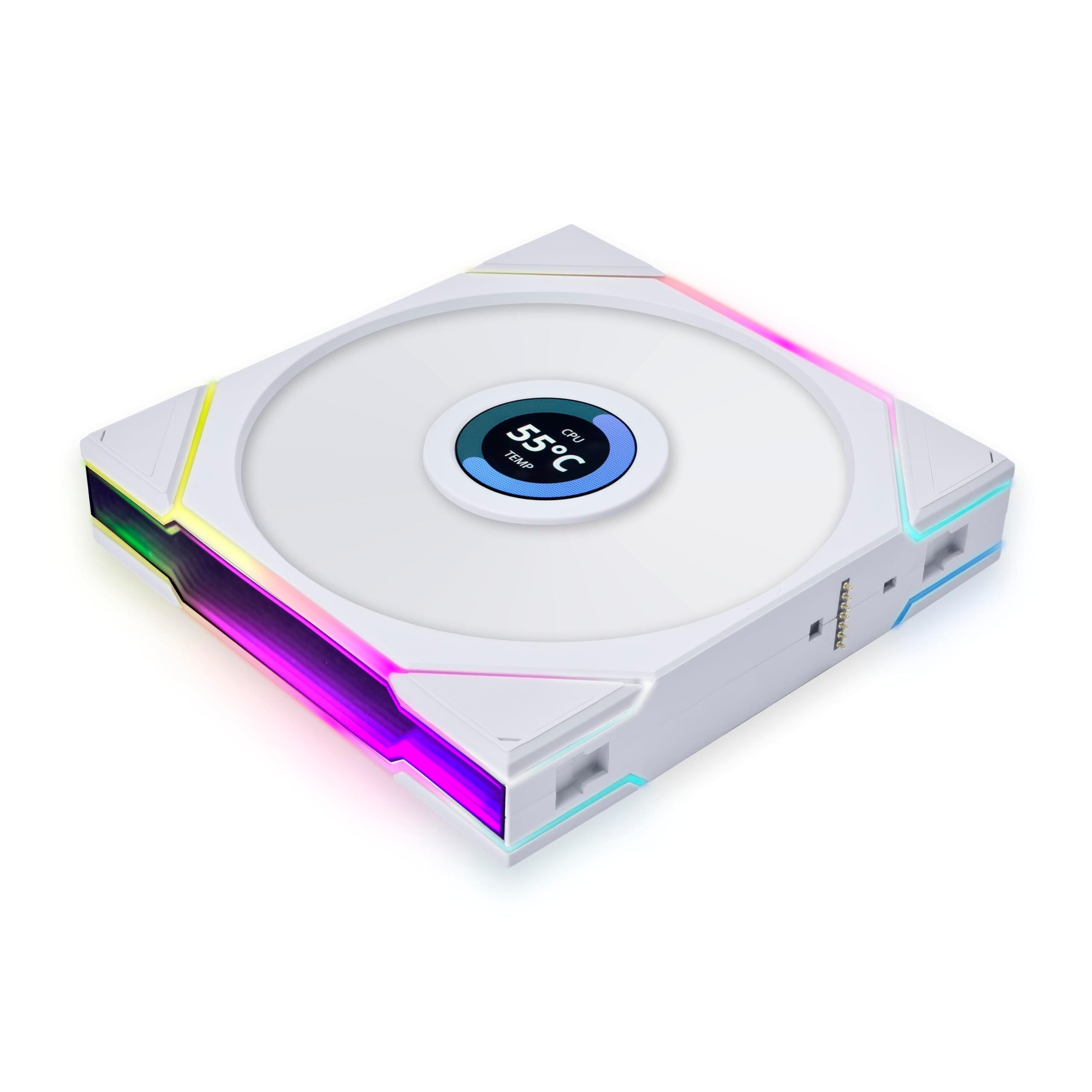 Lian Li Uni Fan TL LCD Series Fan, Single Pack, Standard Blade, Daisy Chaining, Fluid Dynamic Bearing, 140 mm, White 3