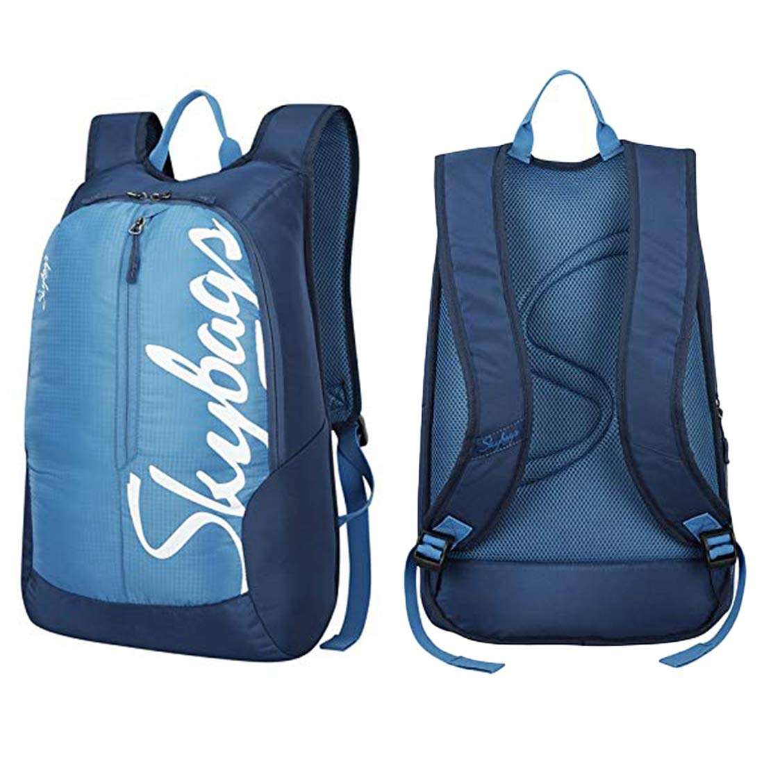 MaBelle BOHO 04 SKYBAG Trendy Design 18L School/College Bag Combo with 1 Single Line Spiral Binding 200 Pages Notebook & 5 Register (108 Pages) ,-01 Set/Premium Materials - Blue 4