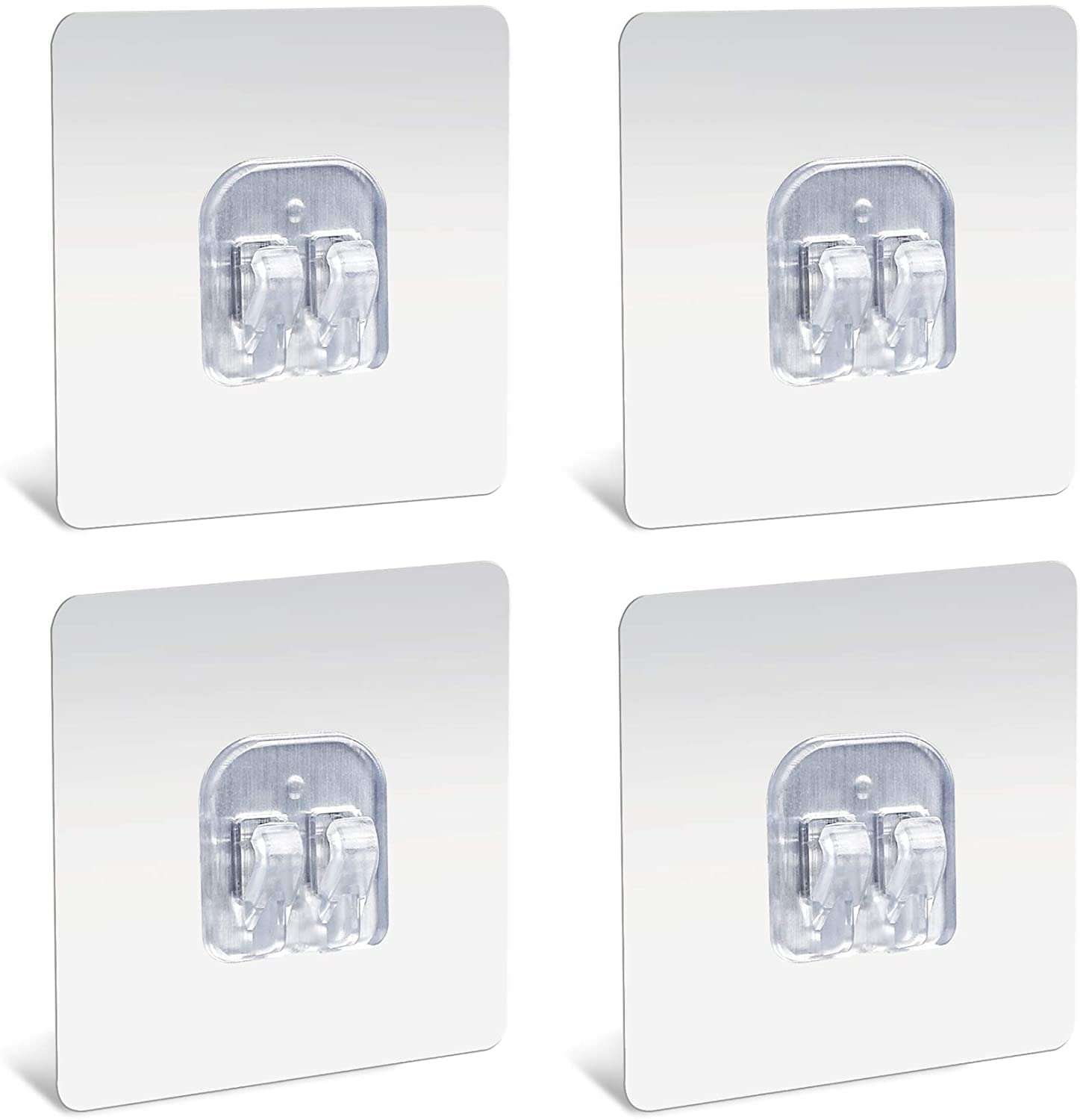 NIMIT SALES Self Adhesive Magic Wall Mounted Stickers for Kitchen and Bathroom Utility (Silver, Pack of 4) 1