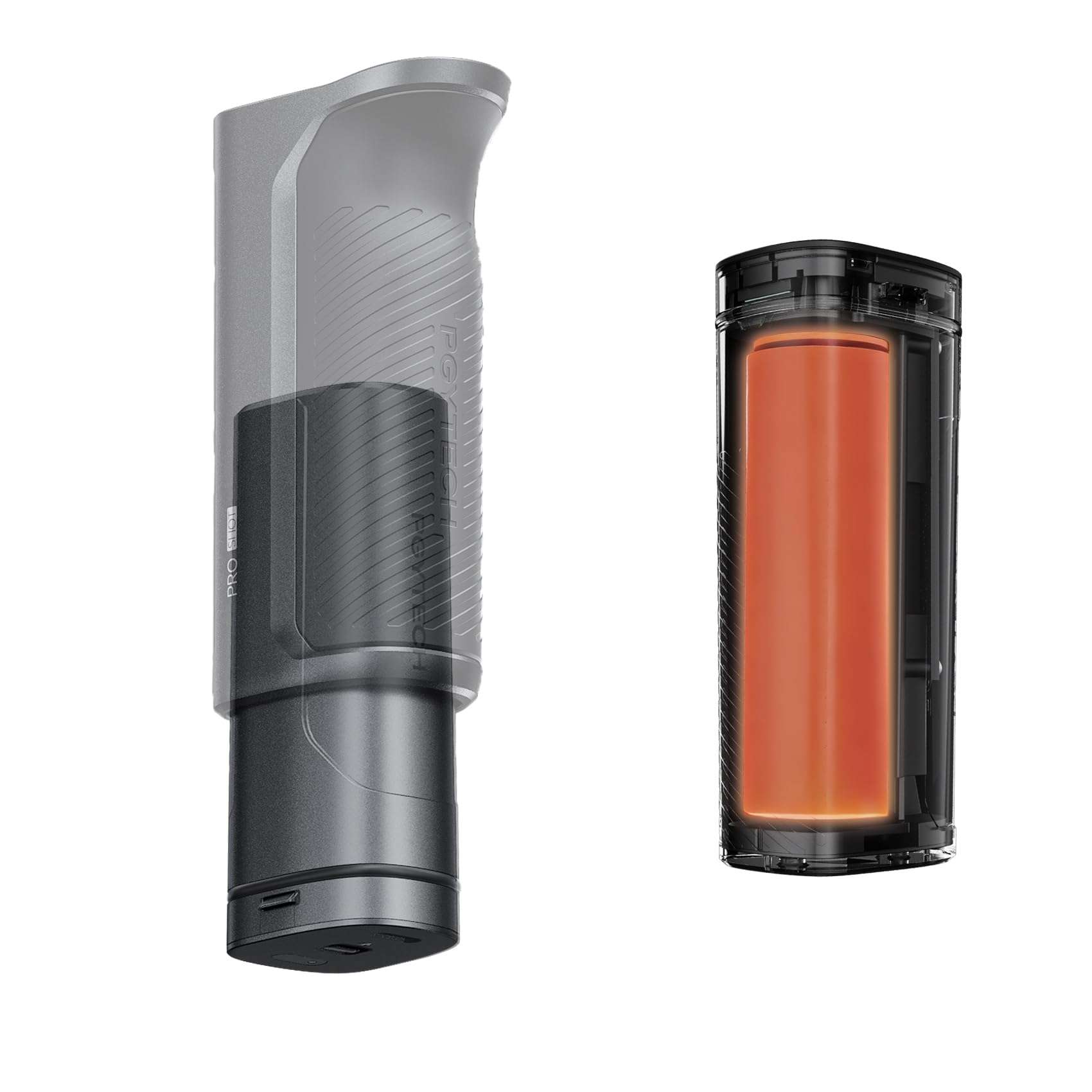 PGYTECH ProShot Battery Module for Quick-Release Grip, 5000mAh Power Bank, USB-C Input 5V/3A 9V/2A 12V/1.5A/Output 5V/2.4A 9V/2.22A 12V/1.5A for iPhone Charging 1