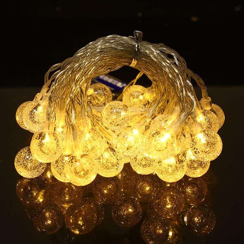One94Store Crystal Ball String Lights – 14 LED, 3 Meter Warm White – Decorative Waterproof Fairy Lights for Indoor/Outdoor, Garden, Diwali, Christmas, Wedding, Party & Festival Decoration Pack of 1 3