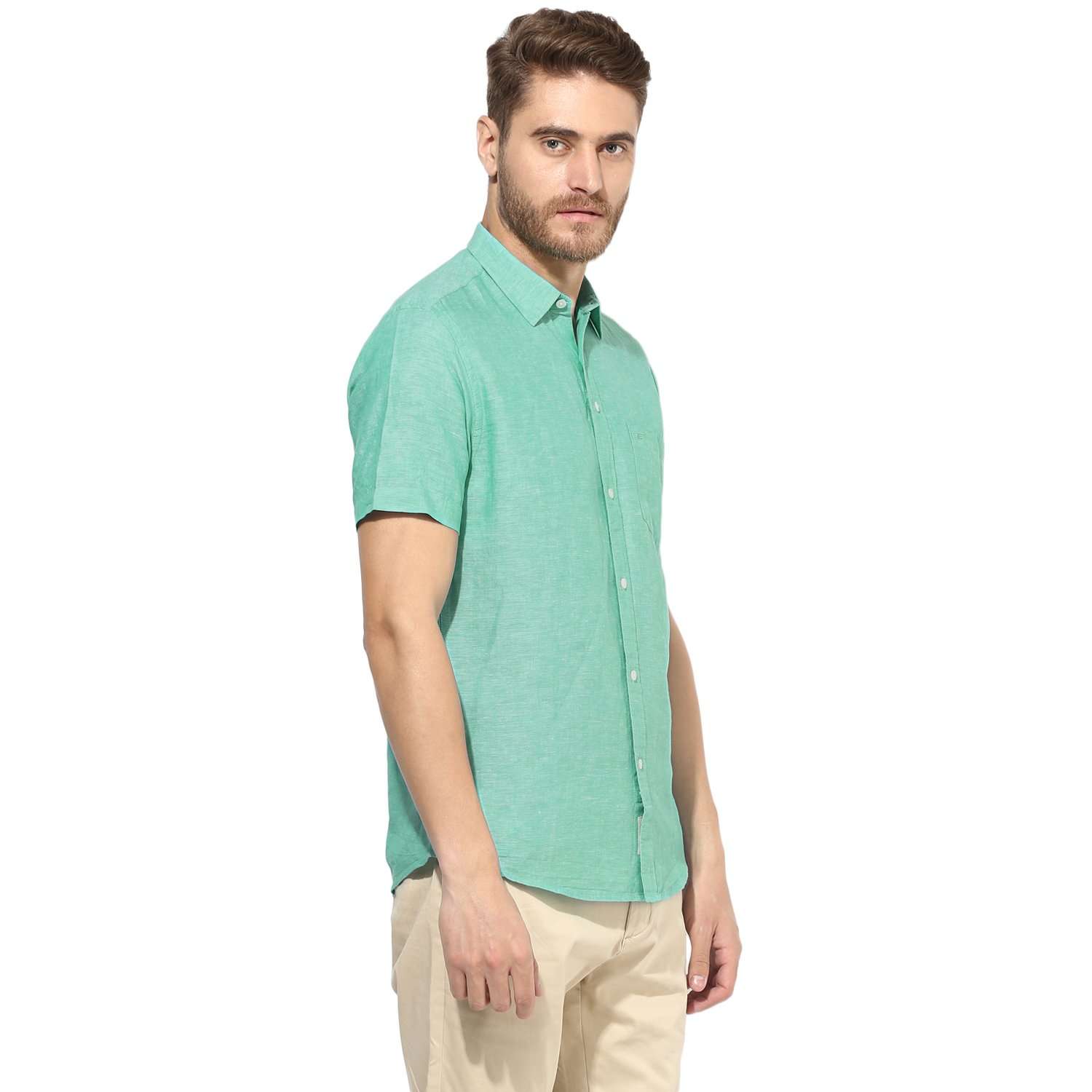 Red Tape Men's Solid Regular fit Casual Shirt (RSH6426A_Green_M 3