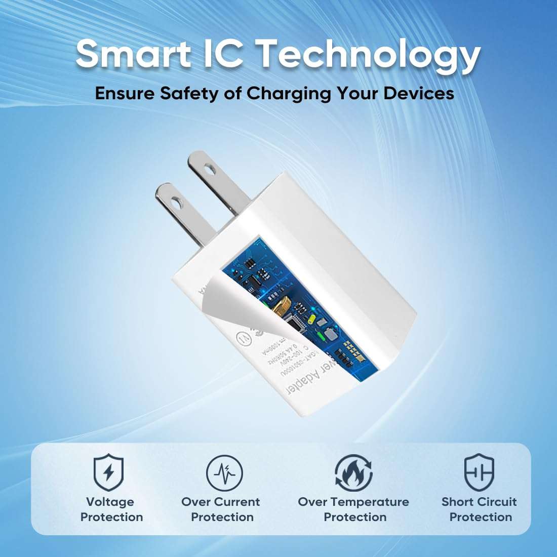 Power Adapter Compatible Ring Camera,17Ft Type C Power Cable -White (USB Port) 6