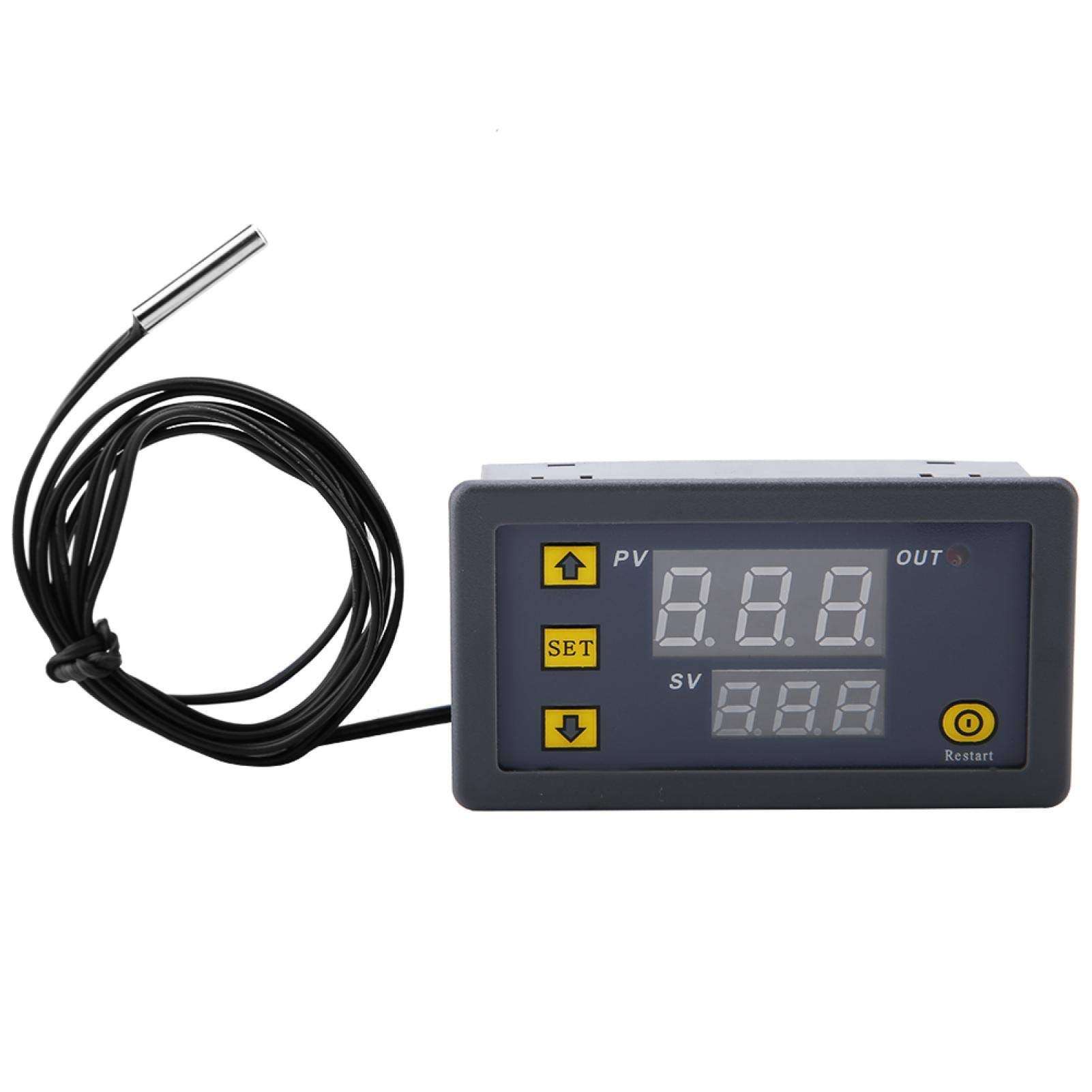 April Gift Digital Temperature Controller Safe To Use Digital Thermostat for Work Business Industrial Equipment Electronic(12V red and blue display) 1
