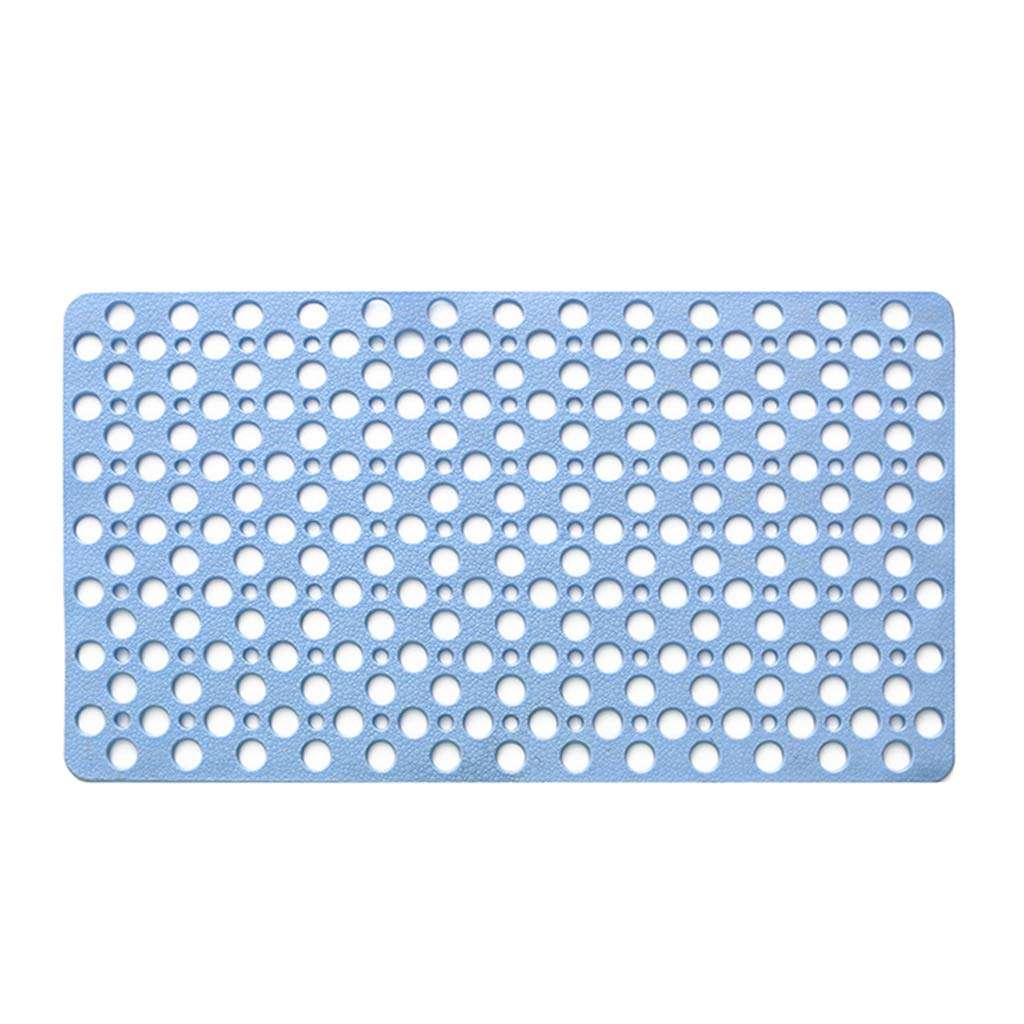 MOOSETOE Non-Slip Bathroom Shower Mat Suction Cup Bathtub Mat Kitchen Mat Blue