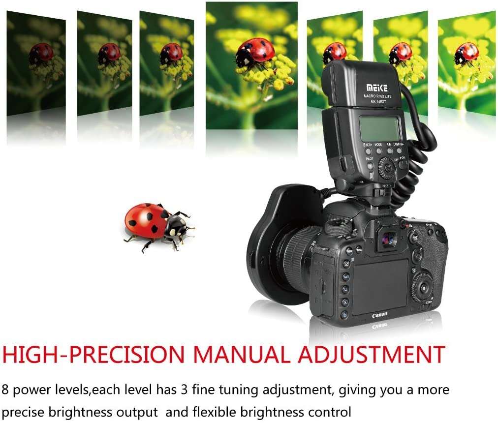 Meike® MK-14EXT Macro TTL Ring Flash for Nikon i-TTL with LED AF Assist lamp 3
