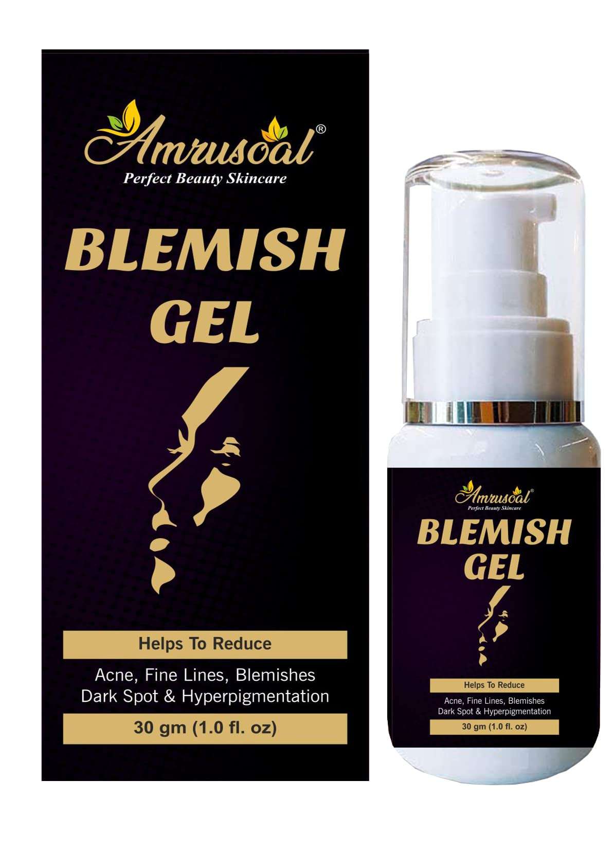 AMRUSOAL Anti Blemish Face Gel for Acne, Scars and pigmentation All Skin Types | Paraben and silicone Free | Improves Skin Clarity & Reduces Discoloration - 30gm 1