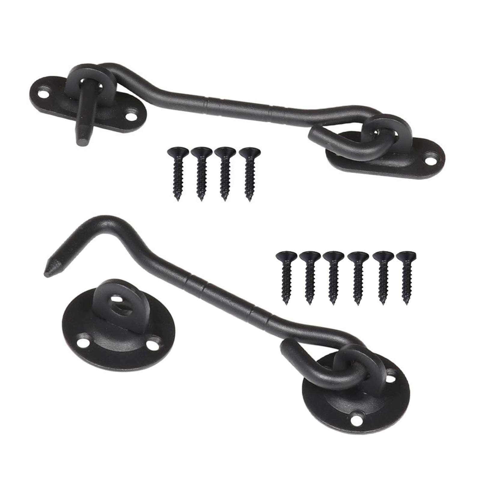 KJBGS Door Hardware Slide Barn Door Lock Eye Latch Privacy Hook for Garage Swivel Window Shed Home Rustic Multi-Purpose Door Hardware Tools Door Replacement (Color : Round Base) 5