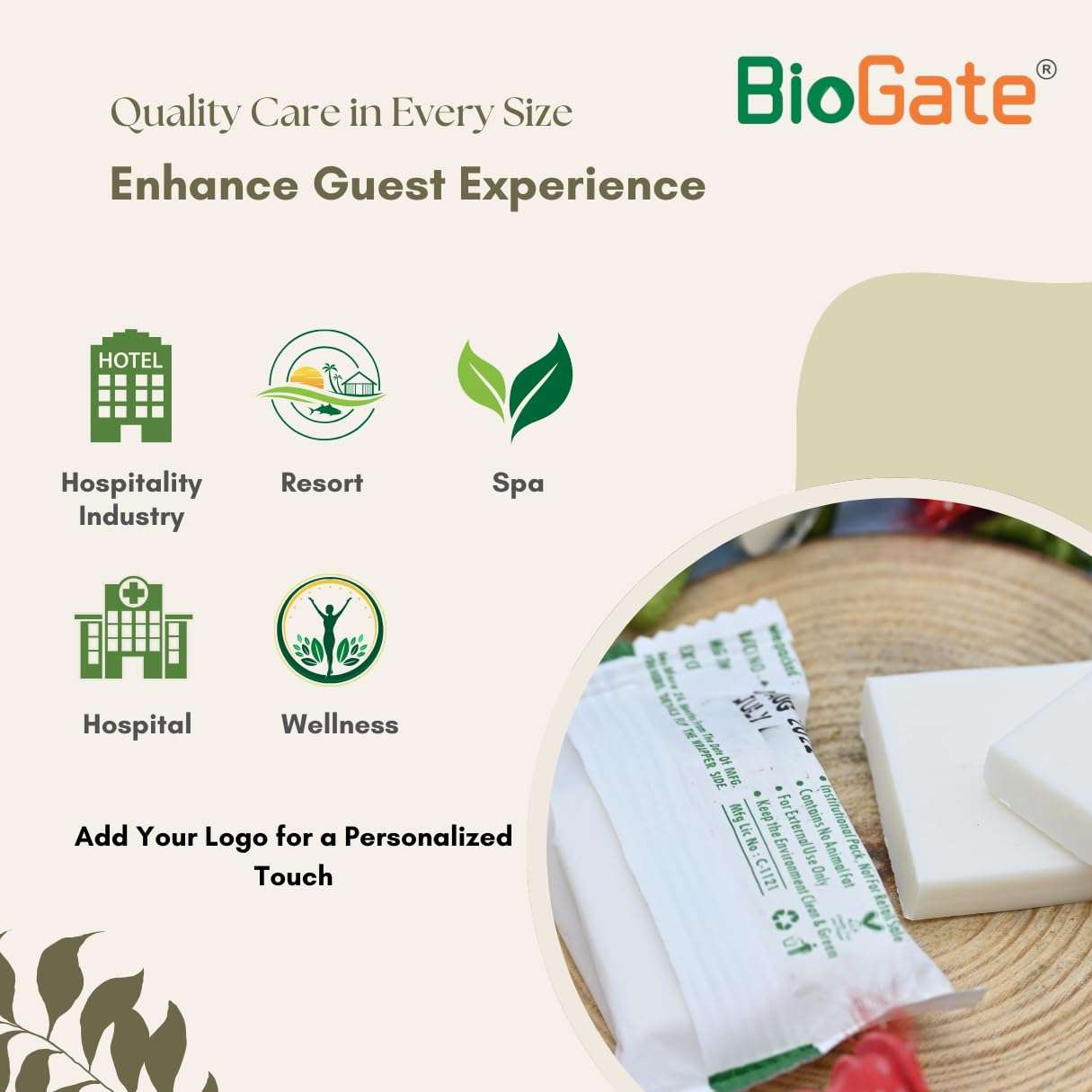 BioGate® Hotel Soaps 12g (Pack of 50) - Designed for 3, 4, 5 Star Hotels | Guest Soap with Invigorating Scent 5