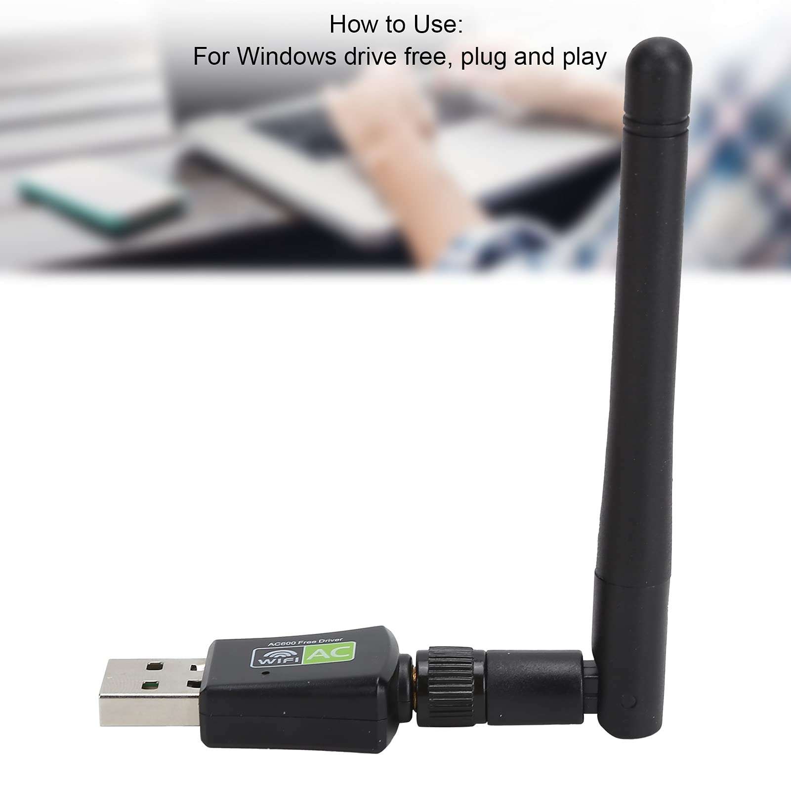 Dpofirs 600Mbps USB WiFi Antenna, 2 USB 2.0 WiFi Antenna Dual Band for Wireless Network, Wireless Range Extender, Two Units Router Antenna for Desktop Computer, Router 3