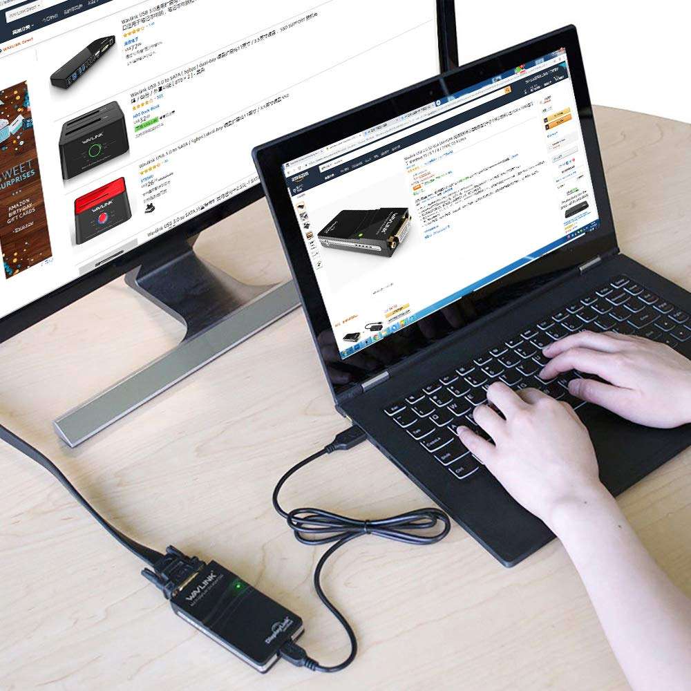 WAVLINK USB 2.0 to VGA/DVI/HDMI Universal Video Graphics Card Adapter for Multiple Monitors Up to 1920x1080@60Hz for Windows, Mac OS & Chrome OS[Includes DVI-to-VGA,DVI-to-HDMI Converter] 6