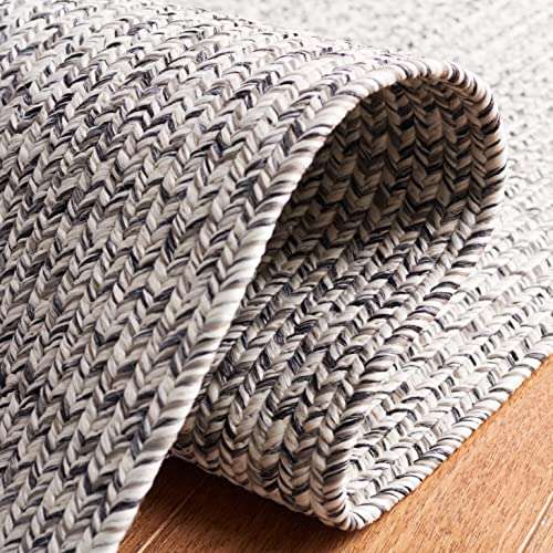 Safavieh Braided Collection Accent Rug - 2'3" x 4', Grey & Ivory, Handmade Farmhouse, Ideal for High Traffic Areas in Entryway, Living Room, Bedroom (BRA201F) 4