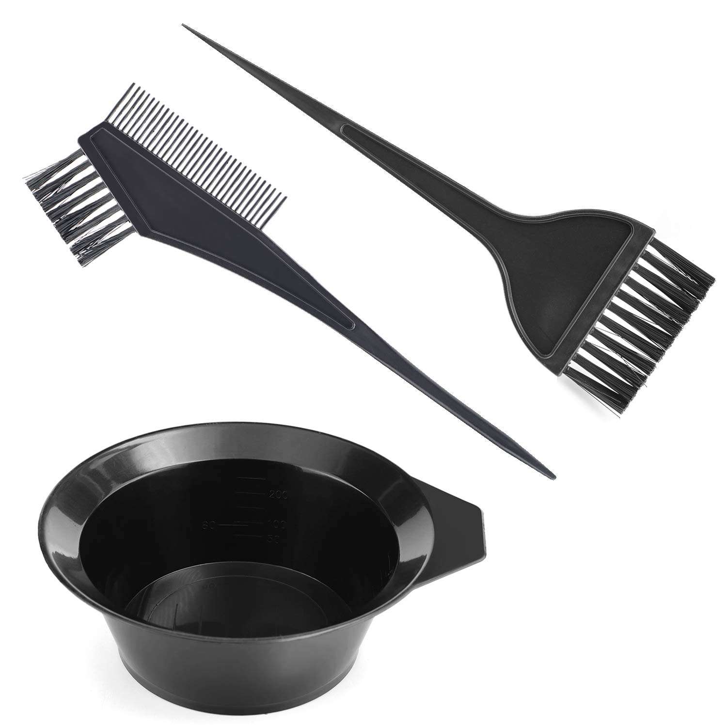 Hair Coloring Dyeing Kit, Gezimetie Hair Dyeing Tool Set, Brush Double-sided Coloring Comb and Bowl Set Kit DIY Salon