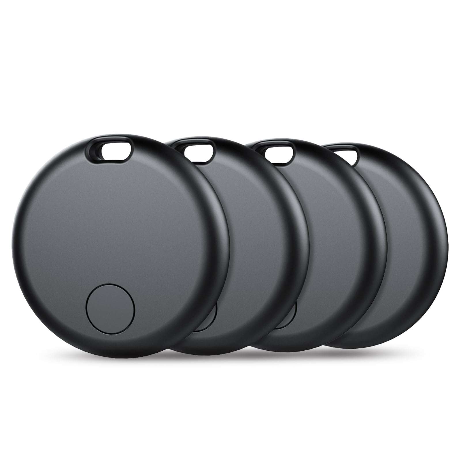 Tracker Air Tag-4 Pack: Smart Bluetooth Tracker, Item Finder Works with Apple Find My (iOS Only) App, Trakcer Tag Locator for Keys, Luggage, Satchel, Backpack etc. (Not for Android Devices)