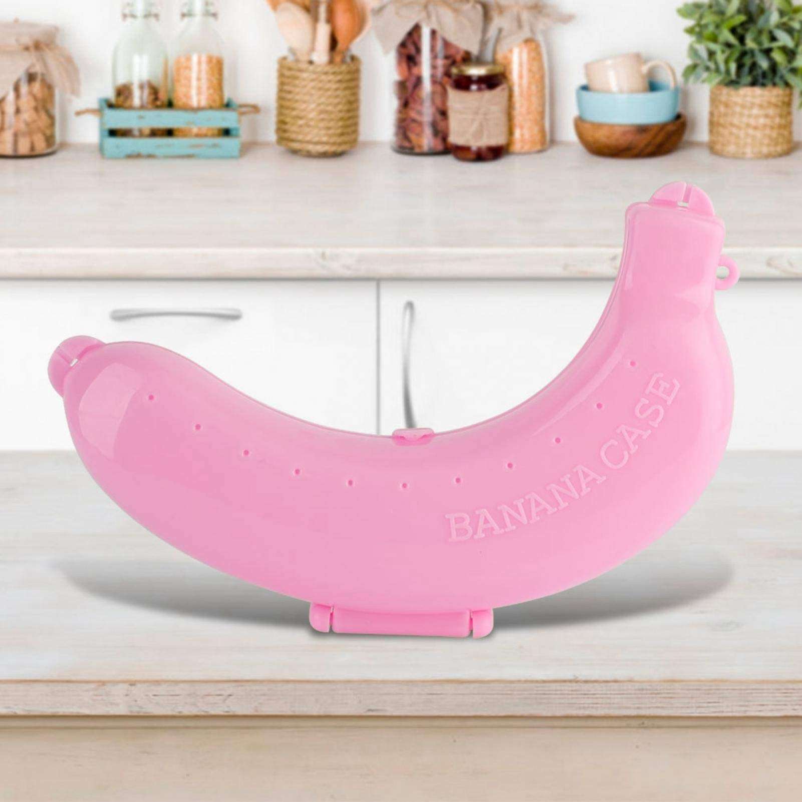 Fdit Cute 3 Colors Fruit Banana Protector Box Holder Case Lunch Container Storage New() 4