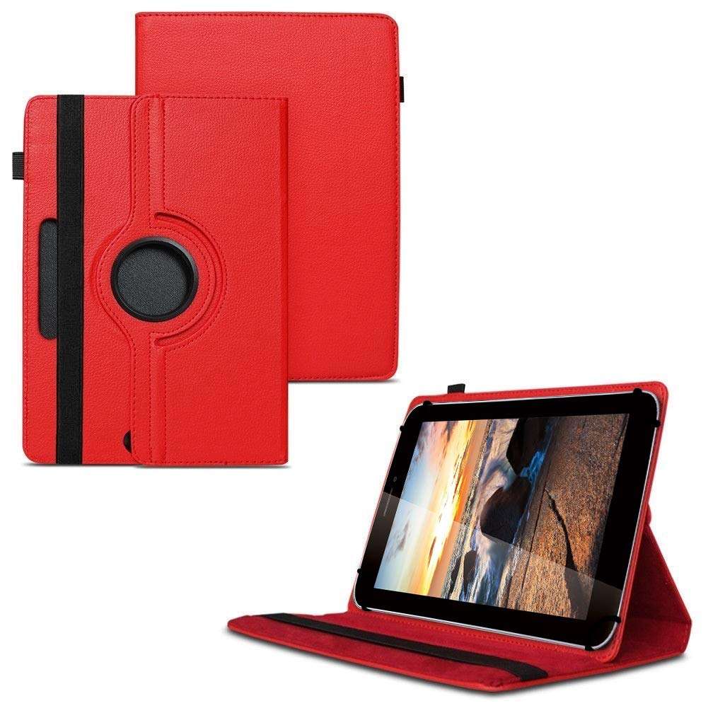 TGK Rotating Cover for iBall Slide 3G Q7218 Tablet 7 inch (Red) 360 Degree Universal 3 Camera Hole Leather Stand Case 1