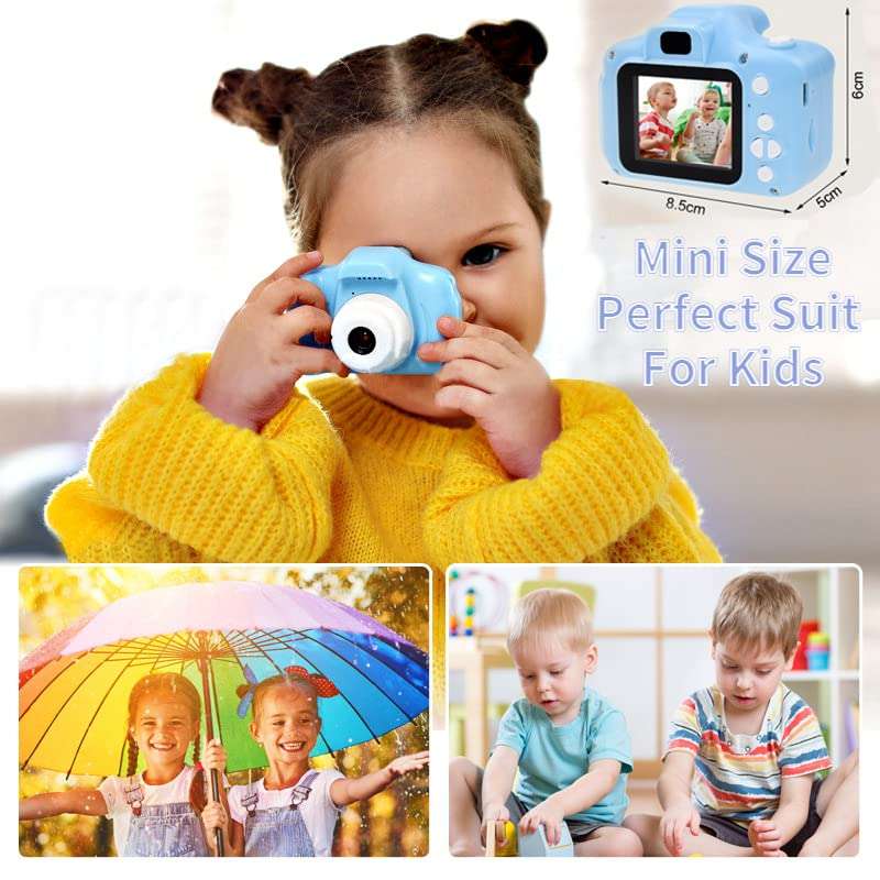 Upgrade Kids Selfie Camera for Boys and Girls, Digital Camera for Kids Toy Gift, Toddler Camera Christmas Birthday Gifts for Boys Age 3-12, 1080P HD Digital Video Cameras for Toddler（Blue） 5