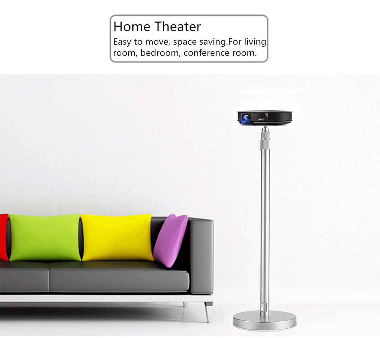 Ivosmart Projector Tripod Floor Stand Holder with Adjustable Height to 47.2" 6