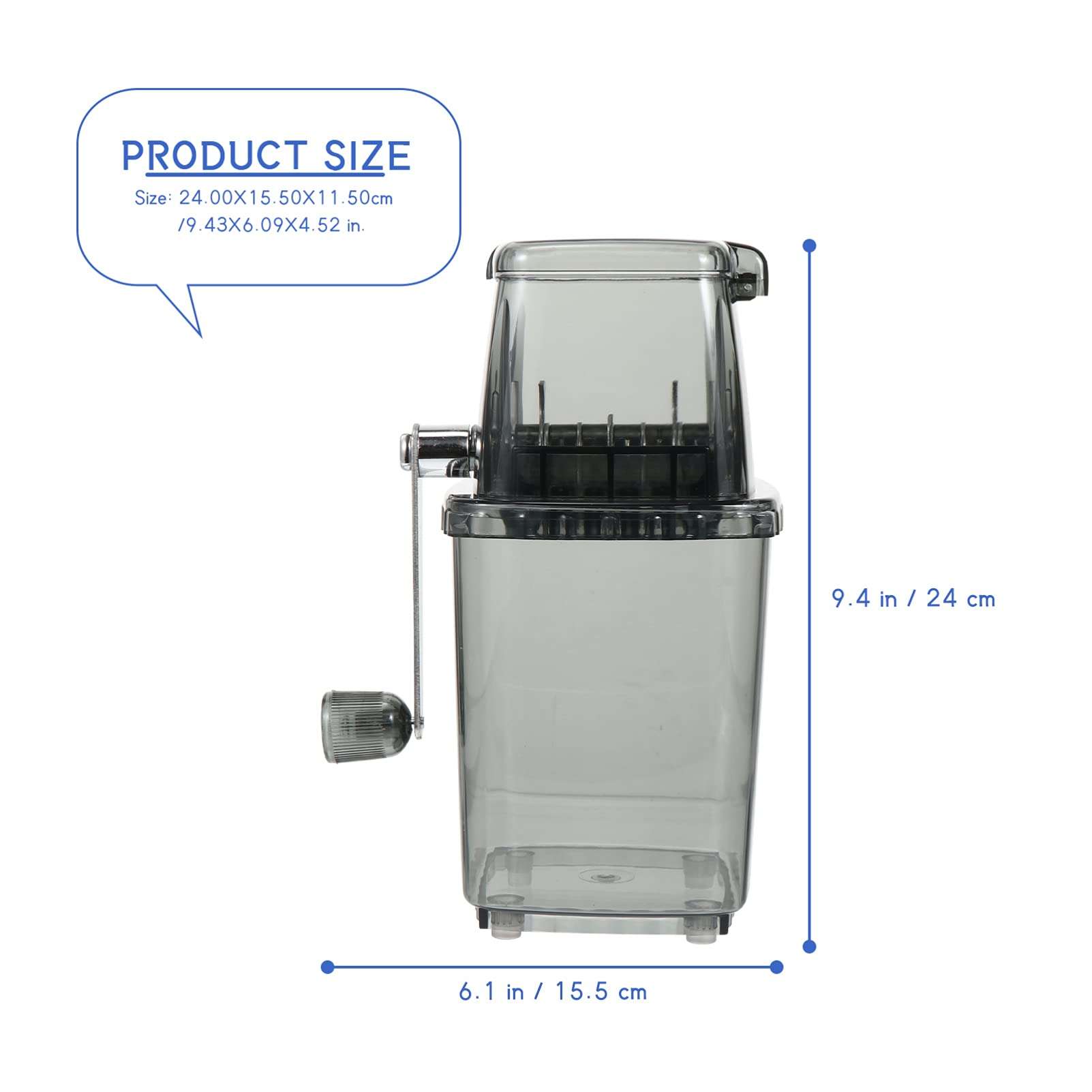 Hemoton Electric Razor Garlic Crusher 2L Ice Crusher Shaver Portable Hand Crank Machine for Home Ice Ice Chip Ice Manual Ice Ice Kitchen Gadget Snow Cone Machine Shaved Ice Electric Shaver 4