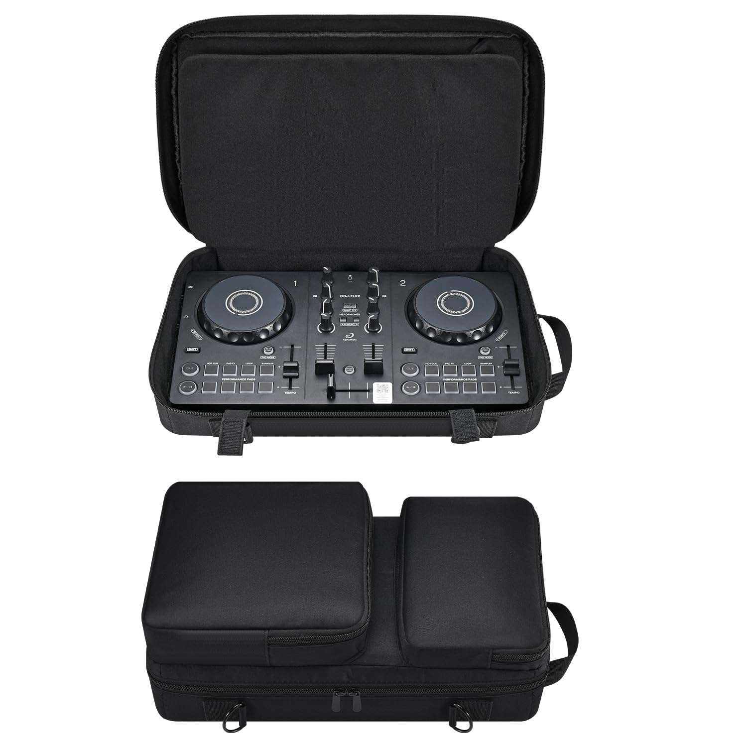 Suitable for AlphaTheta DDJ-FLX2, Pioneer DDJ-200/WeG04, Hercules Inpulse 200/MK2 and other models of disc players, portable adjustable shoulder strap must travel large capacity storage bag 5