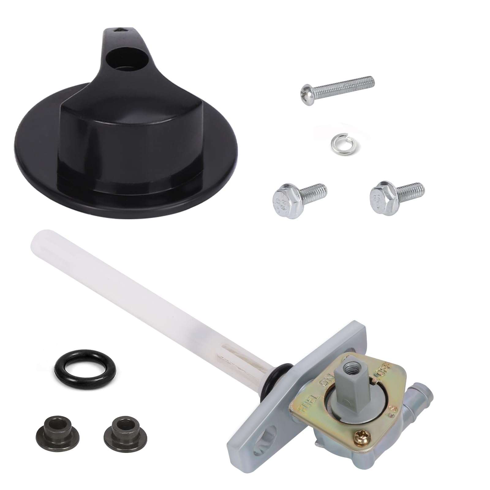 CHTAIXIN Fuel Tank Petcock and Lever Compatible with Honda TRX400EX TRX400X 1999-2014, Valve Switch 5