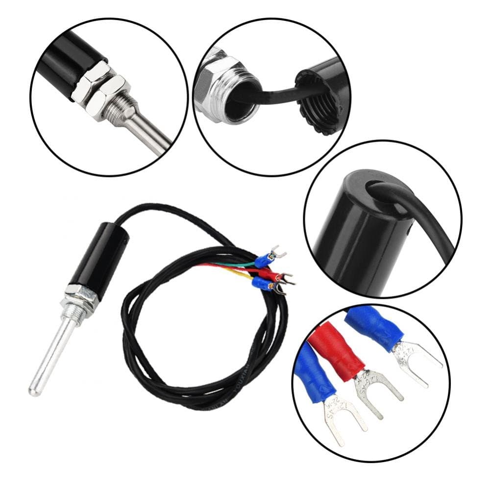 Temperature Sensor, PT100 Type Waterproof Temperature Thermocouple Sensor Probe with Stainless Steel Cable, High Precision/High Sensitivity/High Temperature Resistance/Quick Response(50MM) 4