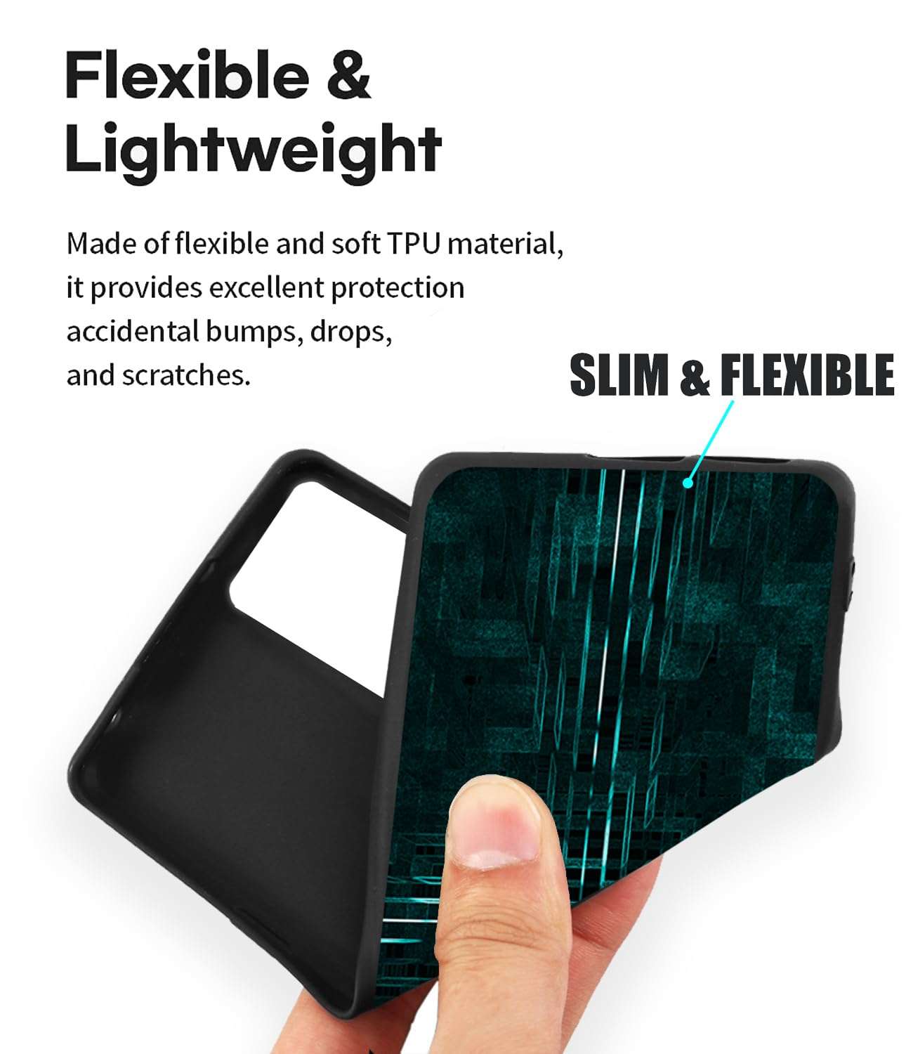 Tuxiwei 9H Tempered Glass Screen Protectors for AT&T Motivate Pro 2024, with Cricket Outlast 5G Case Slim Fit Lightweight [Technology Line Pattern Art Painting] for Men Soft TPU Cover Drop Protective 4