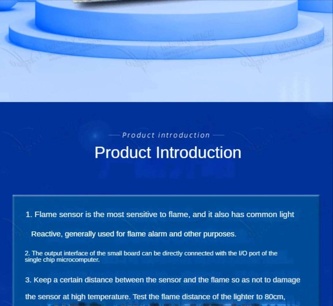 V TELESKY 10PCS Flame Sensor Module Fire Source Detection Module Infrared Receiver Module (4-Wire System) 5