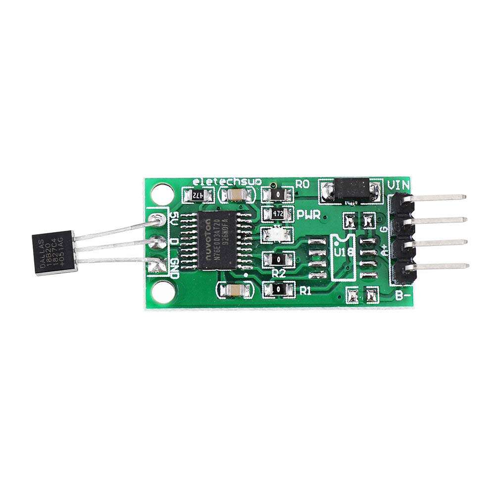 DDRZD Sensor &Detector Module 5pcs DS18B20 5V RS485 Com UART Temperature Acquisition Sensor Module Modbus RTU PC PLC MCU Digital Thermometer High Performance Sensor 4