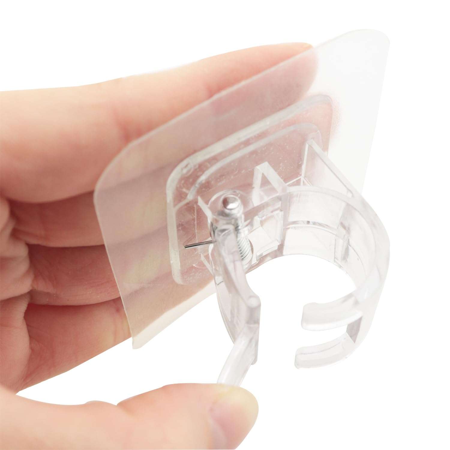 Pro Bamboo Kitchen 6PCS No Damage Adhesive Wall Hooks No Hole Punching Transparent Traceless Hooks Patch Claw Hooks Powerful Sticky Hooks Coat Hat Hooks for Bathroom Towel Racks Hanging Door Hooks 4