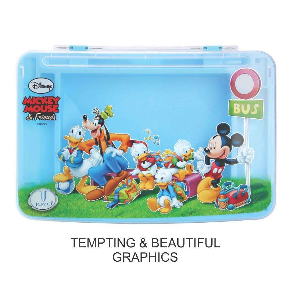 JOYO Plastic Mickey Mouse & Friends Printed Multi-Utility, Compact, Portable and Foldable Study Desk with Storage Compartment (Blue) 5
