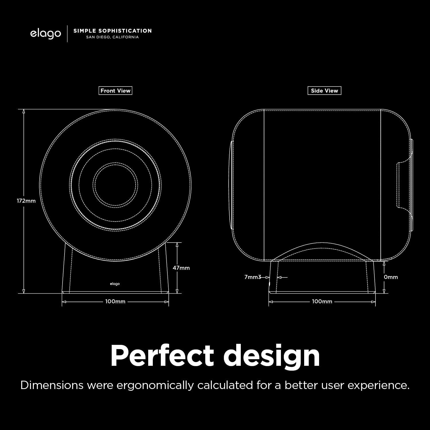 elago HomePod Stand Compatible with 2023 New HomePod 1st / 2nd Generation - Proper EQ, Easier to Control with Better Indicator Visibility [Midnight] 3