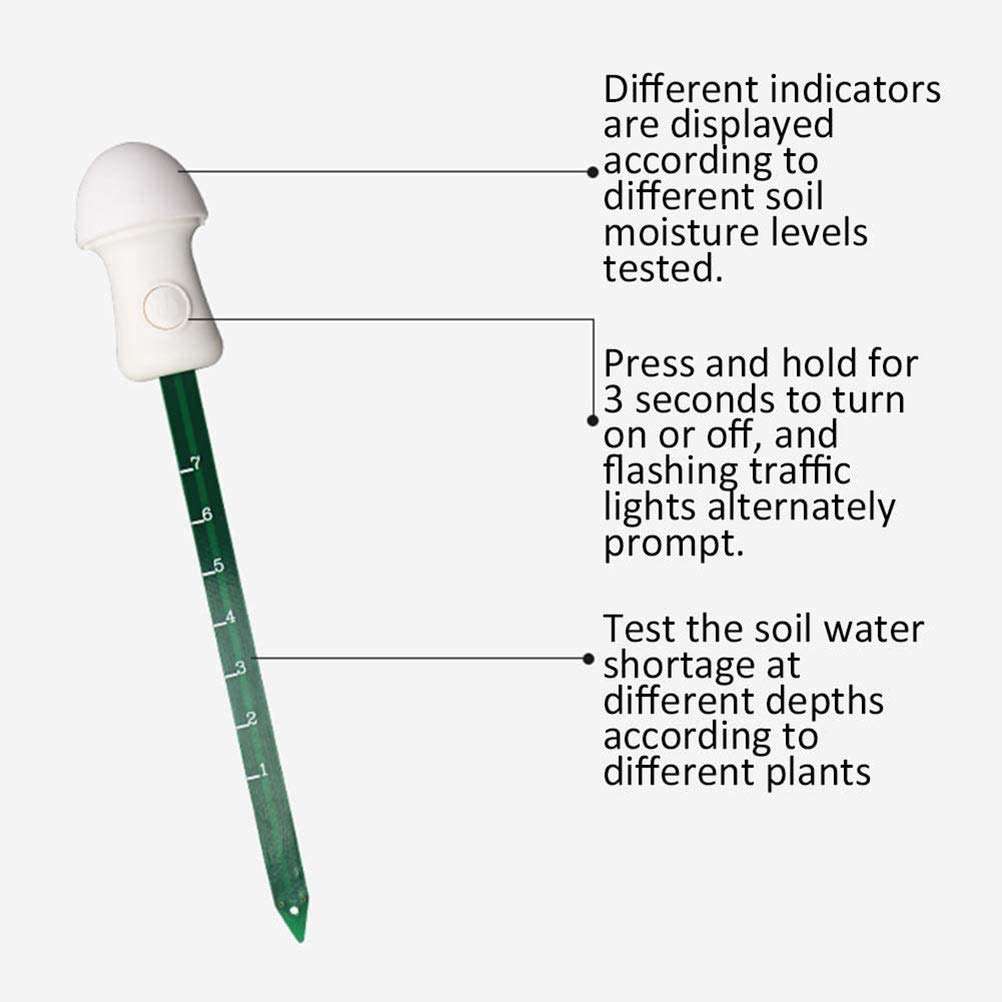 AGFXN - Bar Stools Soil Moisture Meter Watering Alarm, Plant Watering Alarm Water Tester for Planter Water Remind Warning (Color : Green) 5