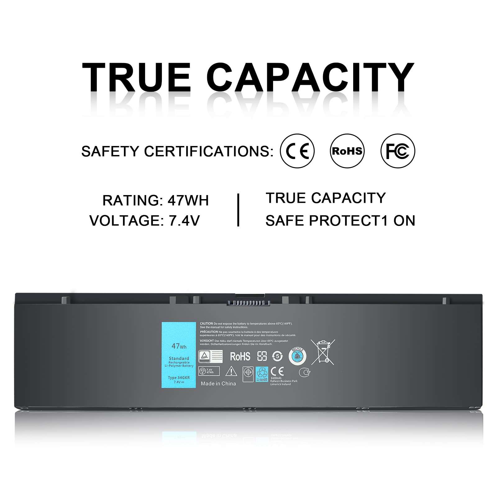 IEFUU New Replacement Laptop Battery for Dell Latitude E7440 E7450 E7420 Battery fit 451-BBFV 3RNFD G0G2M PFXCR T19VW 34GKR 0909H5 0G95J5 E225846 Notebook Battery 5