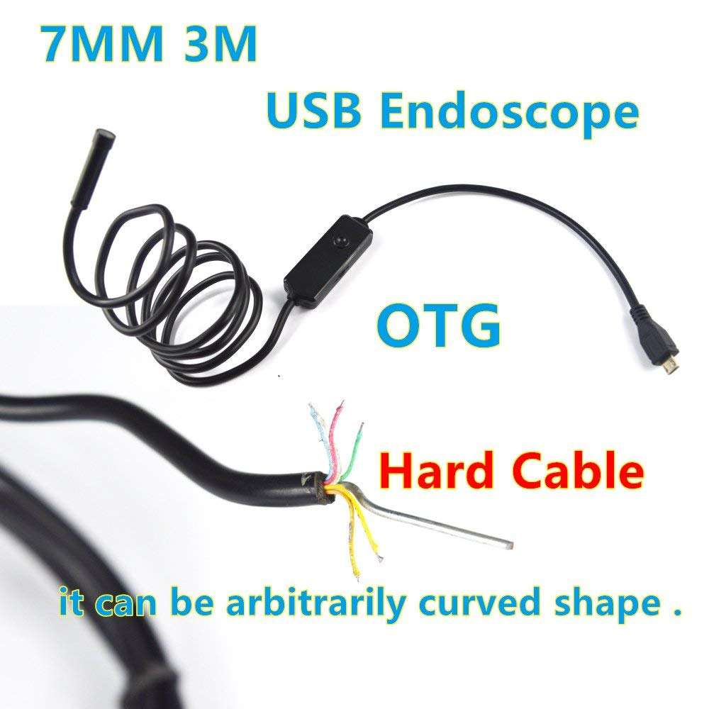 3NH® 7Mm Hard Cable : 7Mm Lens Usb Endoscope Ip67 Waterproof Camera Orid Endoscope 6 Led Camera Roid Phone Endoscope 3