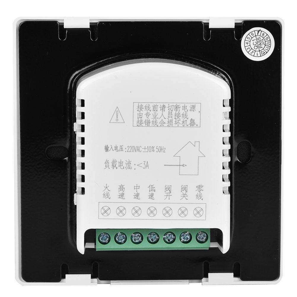 Air Conditioning Thermostats, Super Large LCD Screen Fan Coil Digital Display Thermostat Control Central Thermostat Cooling Heating Room Temperature Controller,Comfort and Energy Saving 6