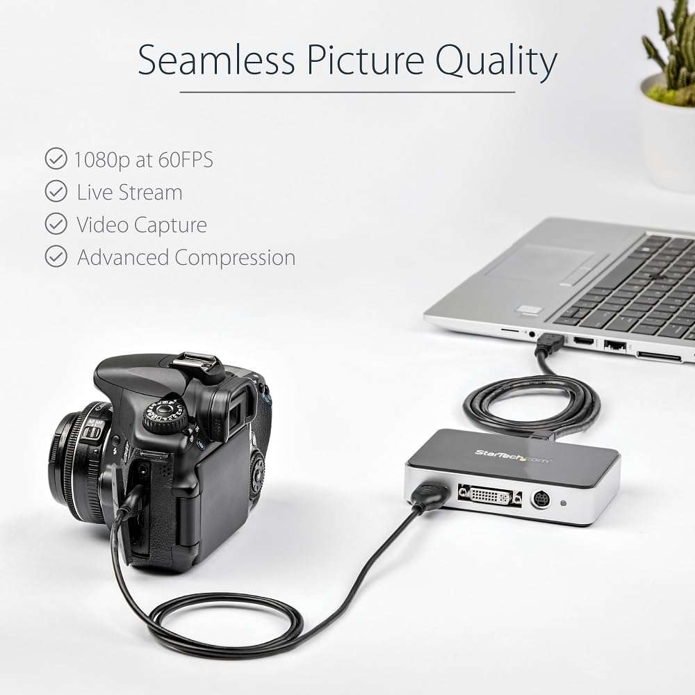 StarTech.com HDMI Video Capture Device - 1080p - 60fps Capture Card - USB Video Recorder - with HDMI DVI VGA, TAA (USB3HDCAP) 4