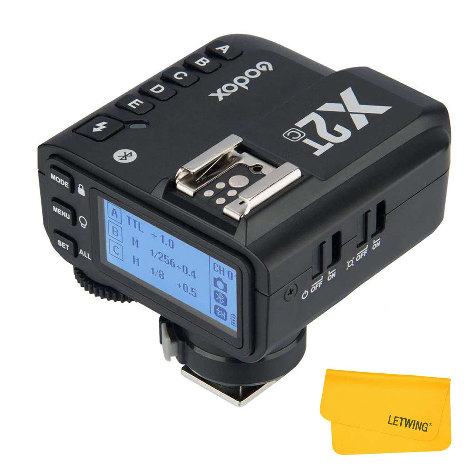 Godox X2T-C TTL Wireless Flash Trigger for Canon, 1/8000s high-Speed sync,5 Separate Group Buttons, and 3 Function Buttons to Realize Quick Setting 1