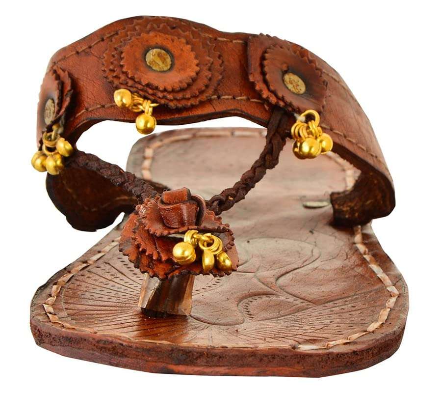 AMPEREUS Women's Brown Kolhapuris - 6 UK 6