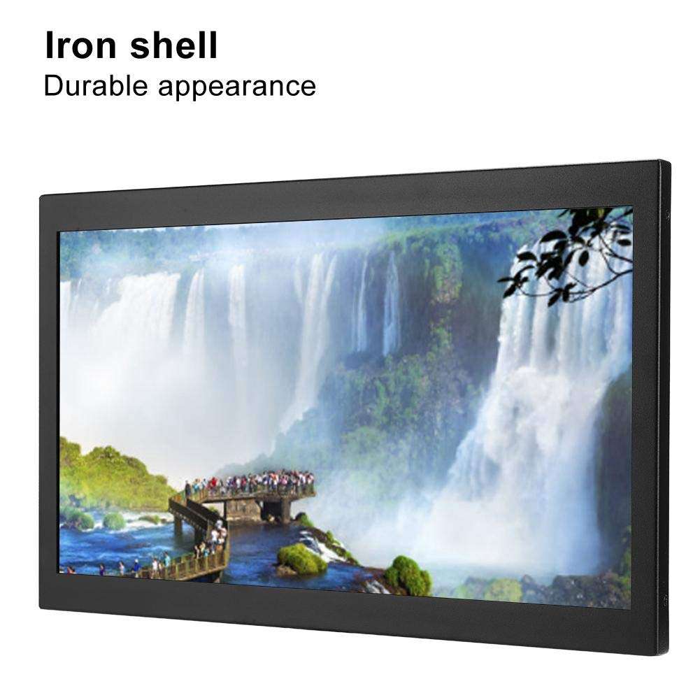 EBTOOLS 15.6 Inch Capacitive Touch Display, Portable Full View Screen IPS 1080P HDMI VGA USB (110V to 240V) Supports Wall Mounted Installation Easy to Install(US Plug) 3