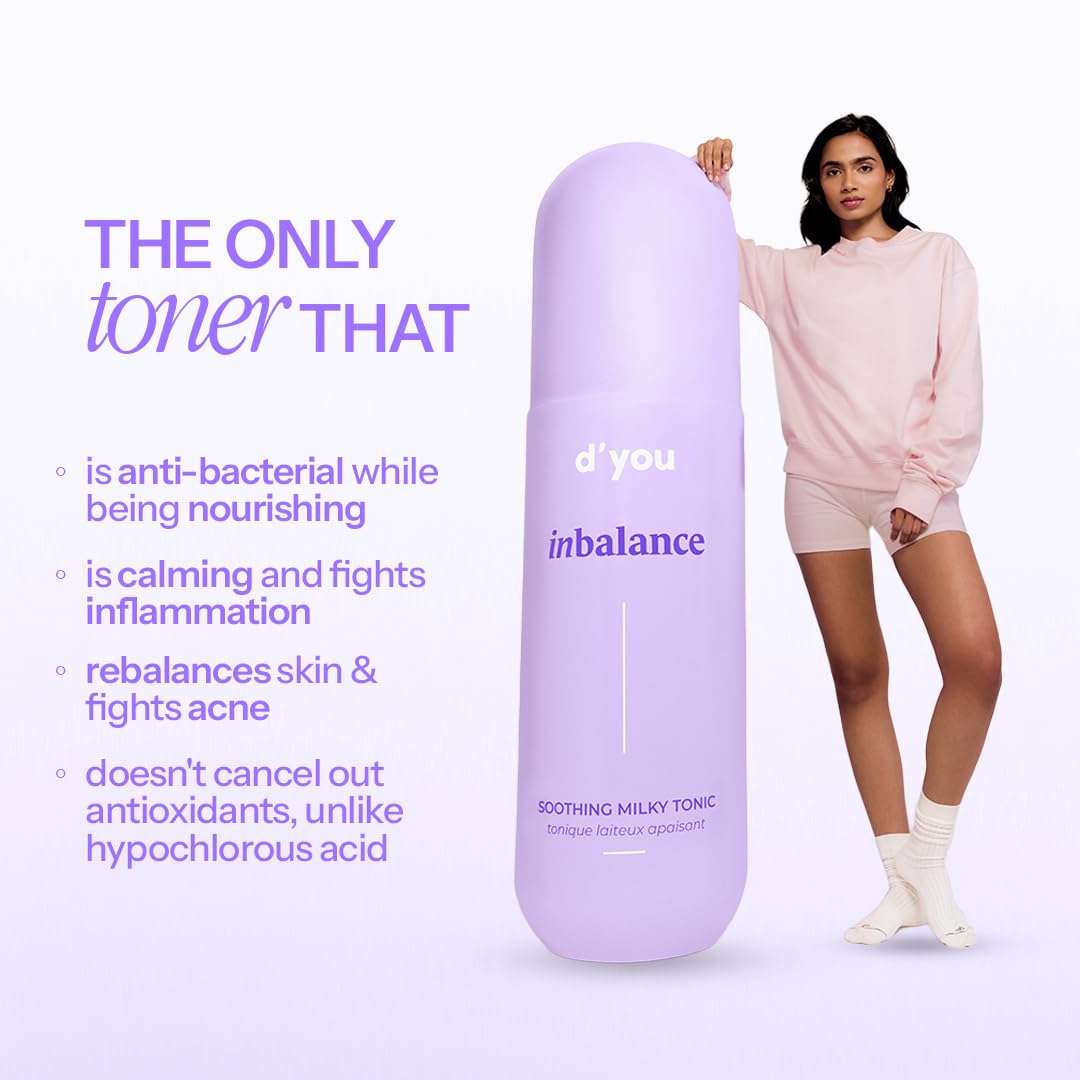 d'you inbalance Soothing Milky Tonic | Hydrating | Targets Inflamamtion | Soothing Irritation | Antioxidant Protection | Men and Women | 100 ml 3