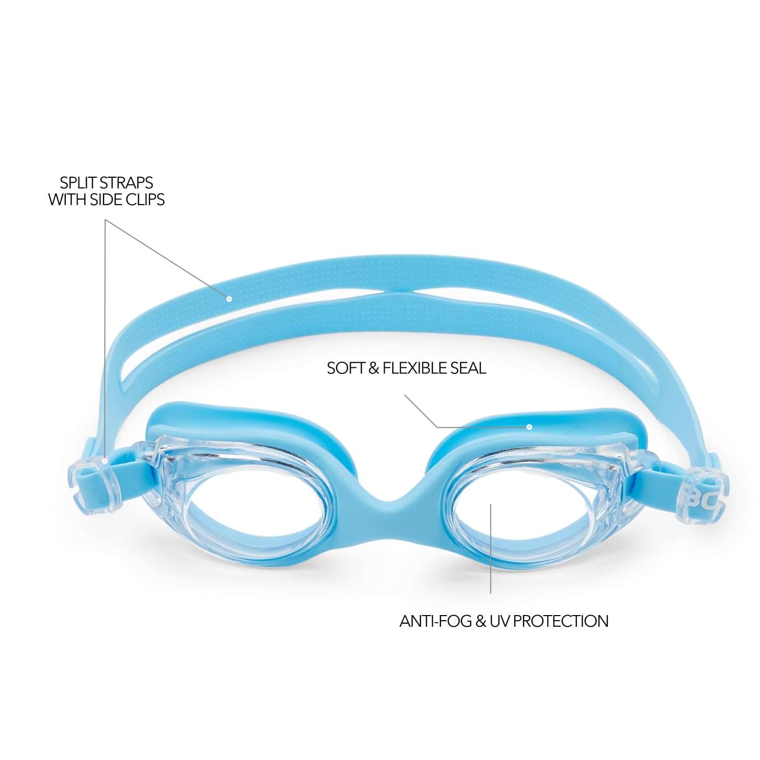 Boldfit Swimming Goggles for Kids, Boys With Adjustable Strap Goggles for Swimming, Swimming Goggles for Girls Air Tight Swim Goggles for Kids, Swim Goggles - Blue 4