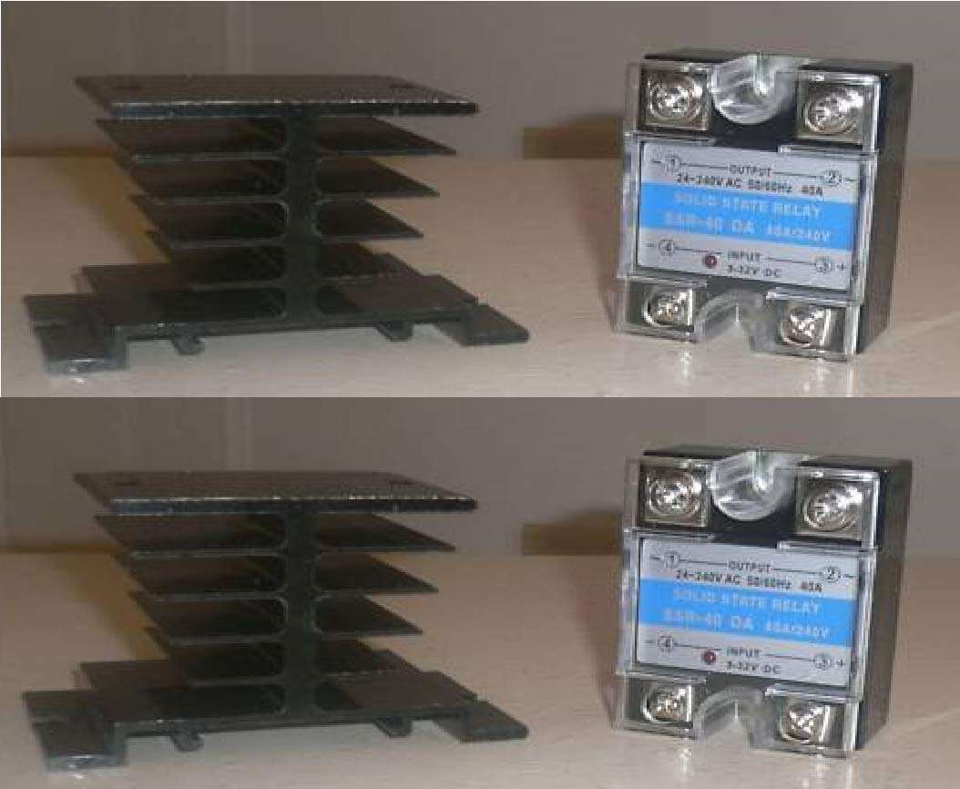 Happybuy PID Temperature Controller Kiln Probe 2x40A SSR Relay 2 Heatsink Paragon Pottery Glass for 220V 3