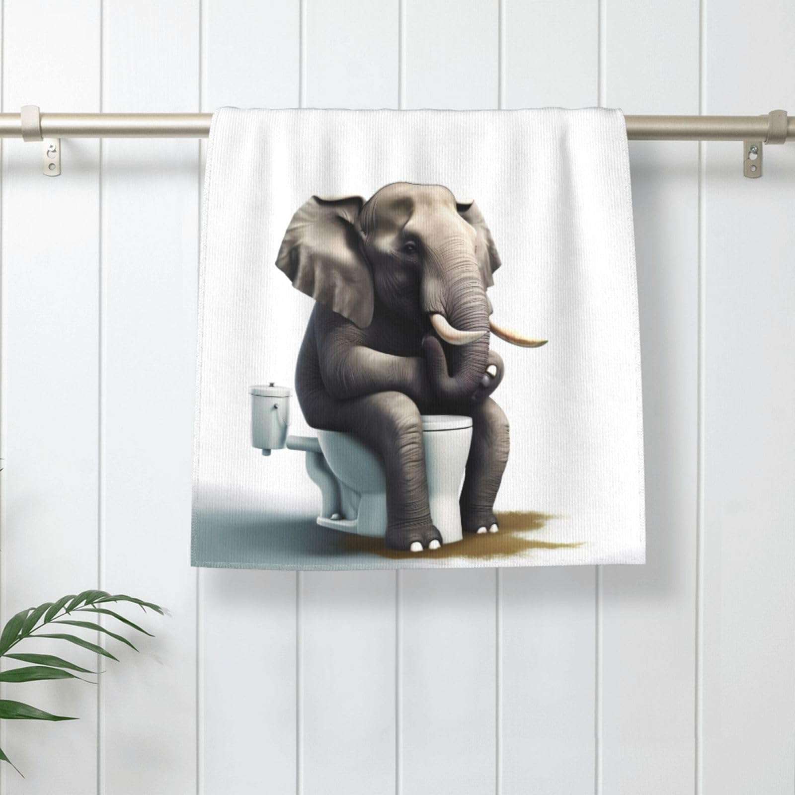 Mount Hour Elephant and Dog Old Friends Hand Towels Funny Animals Face Towel Soft Guest Towel Portable Kitchen Tea Dish Towels Washcloths Bathroom Decor Housewarming Gifts 15.7" X 27.5" 2