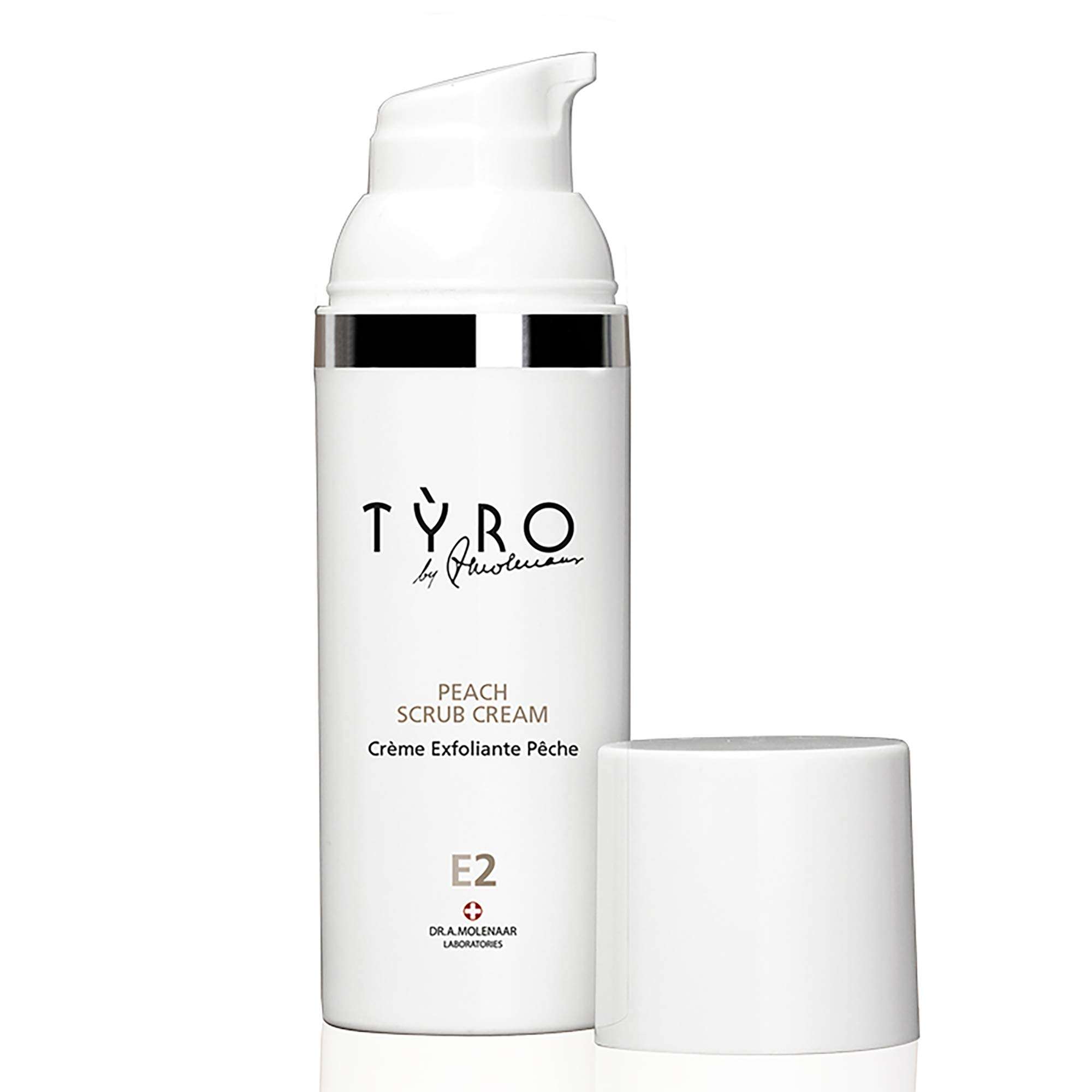 TYRO Peach Face Cream Scrub - Mild Scrub Cream For The Face - For Remarkably Soft Skin And Refined Pores - Suitable For All Skin Types - Perfect Base For Your Daily Skincare Routine - 1.69 Oz 1