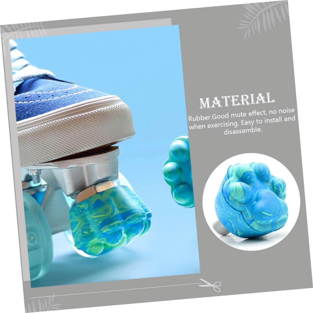 Gogogmee 2pcs Roller Brake Head Roller Toe Stops Adjustable Skates Skating Brake Tool Supplies Roller Stoppers Toe Plug Skateboard Roller Toe Plugs Rubber Four Wheels Roller Skates 4